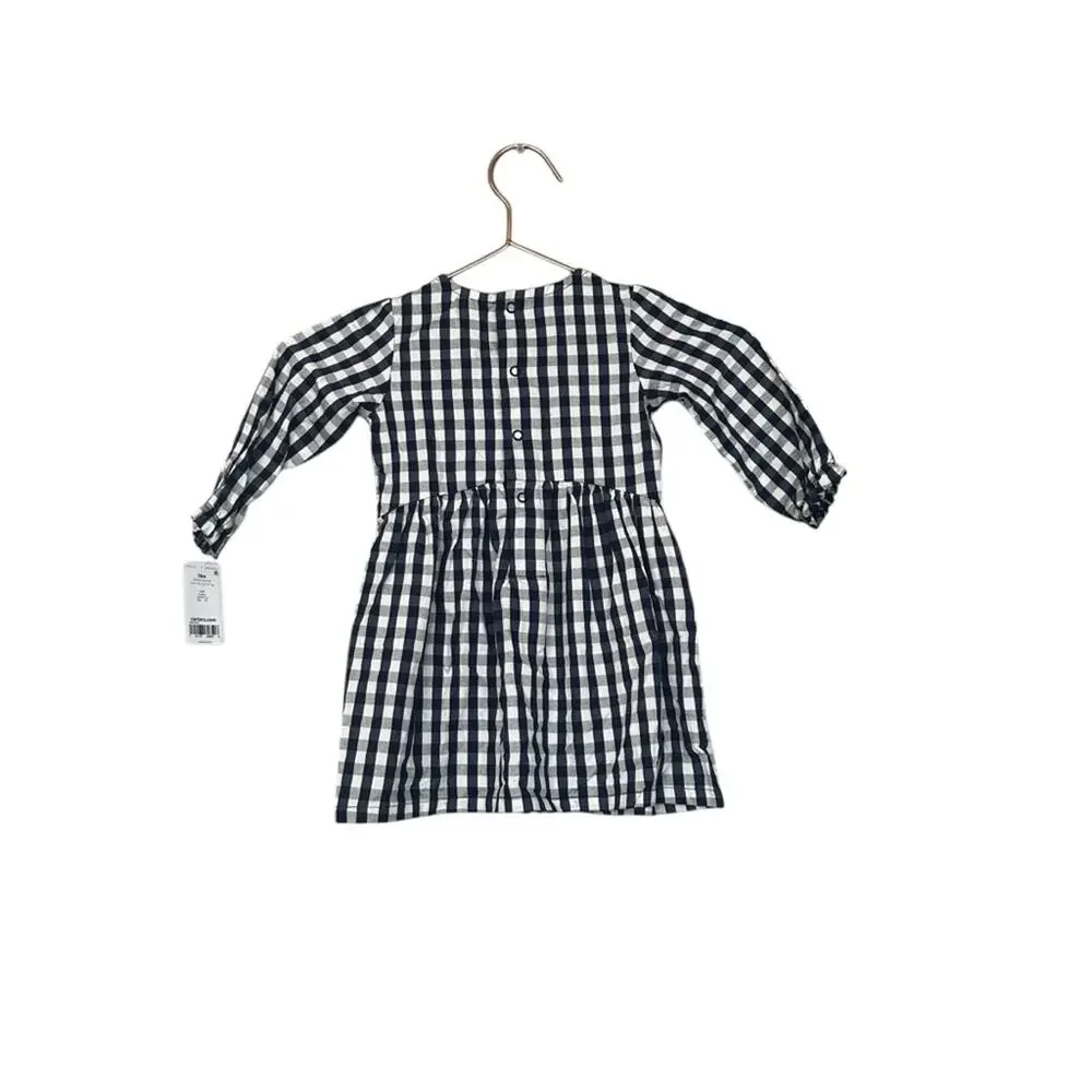 Carter’s blue white infant toddler dress buffalo plaid size 18 months